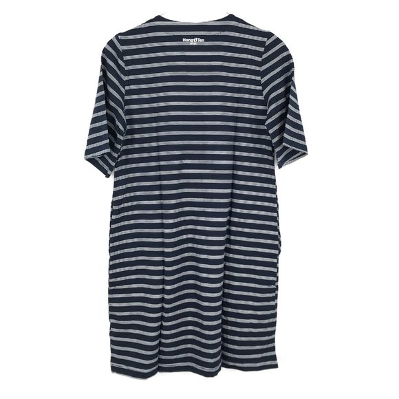 NEW Womens Pocket Dress Small Blue Striped UV Sun Protection - Picture 5 of 16